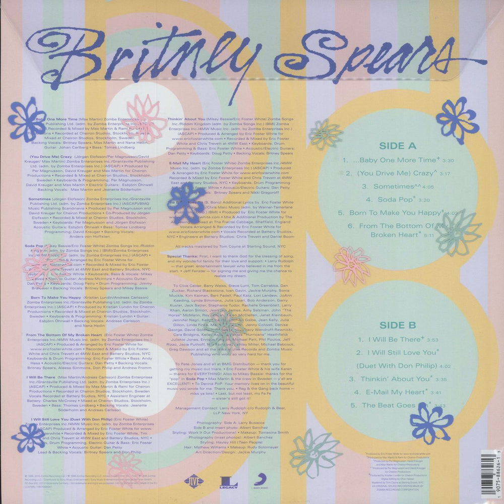 Britney Spears Baby One More Time UK picture disc LP (vinyl picture disc album) 190758862613