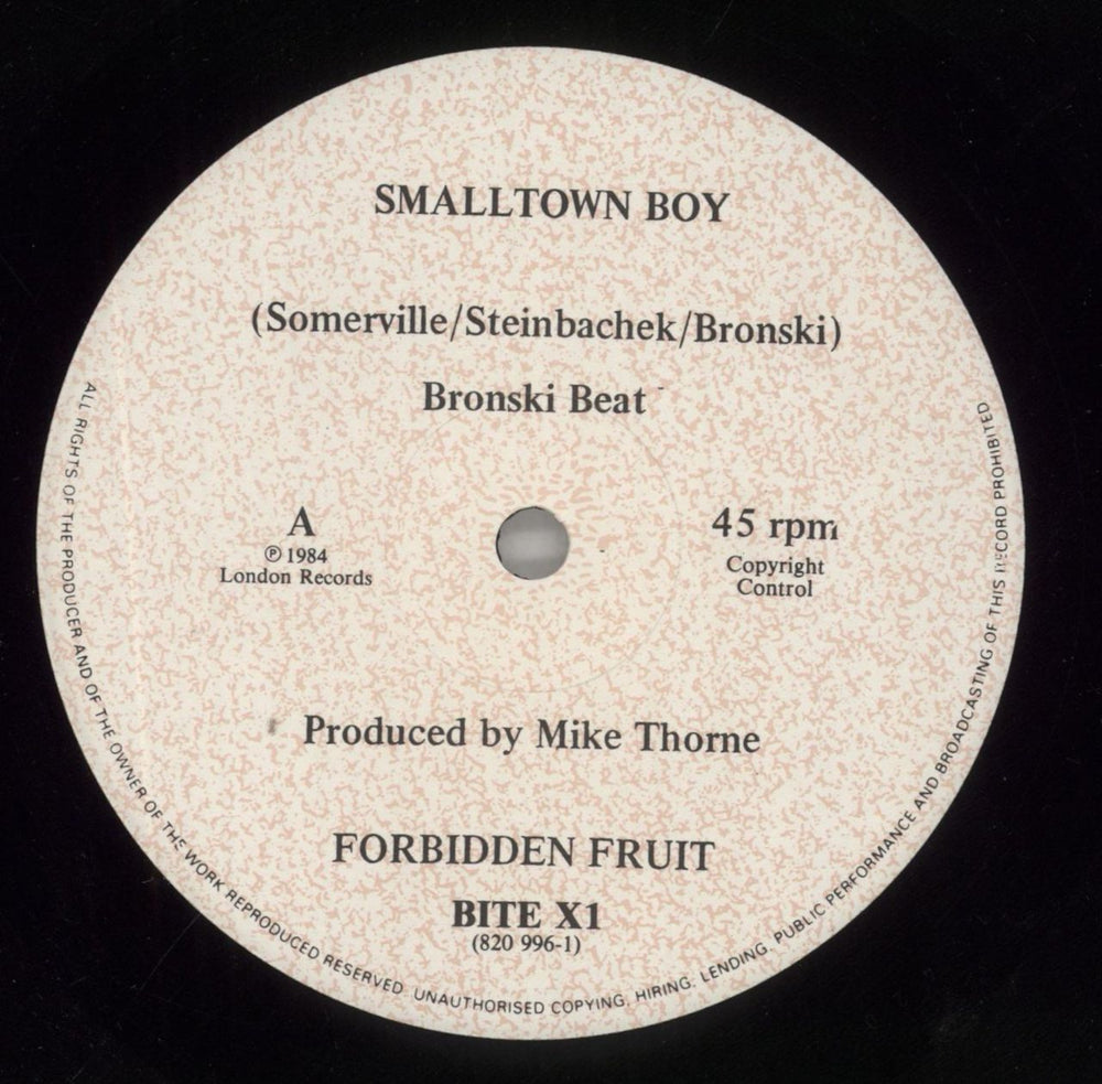 Bronski Beat Smalltown Boy + p/s UK 12" vinyl single (12 inch record / Maxi-single) BSK12SM15242