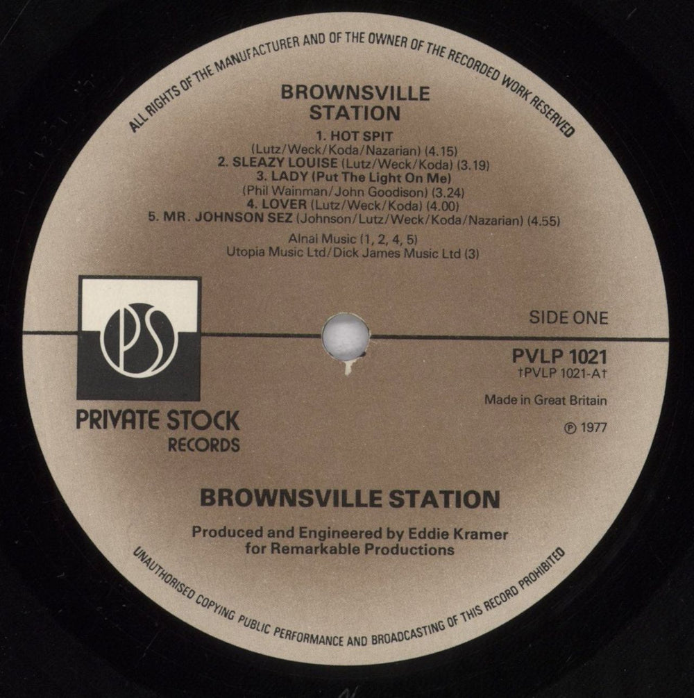 Brownsville Station Brownsville Station - VG UK vinyl LP album (LP record) VSNLPBR835174