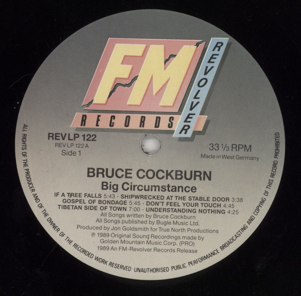 Bruce Cockburn Big Circumstance UK vinyl LP album (LP record) BUKLPBI540664