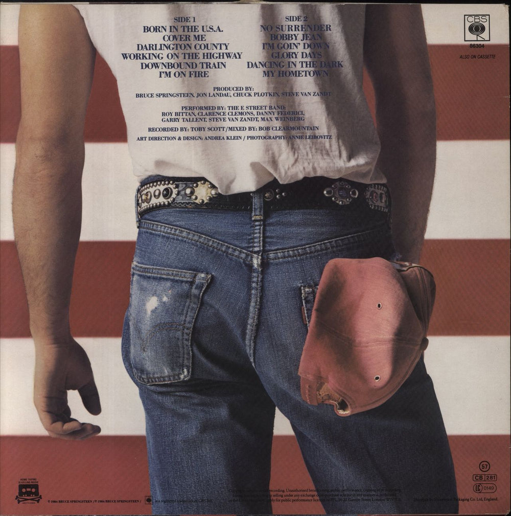 Bruce Springsteen Born In The U.S.A. - 1st + Insert UK vinyl LP album (LP record)