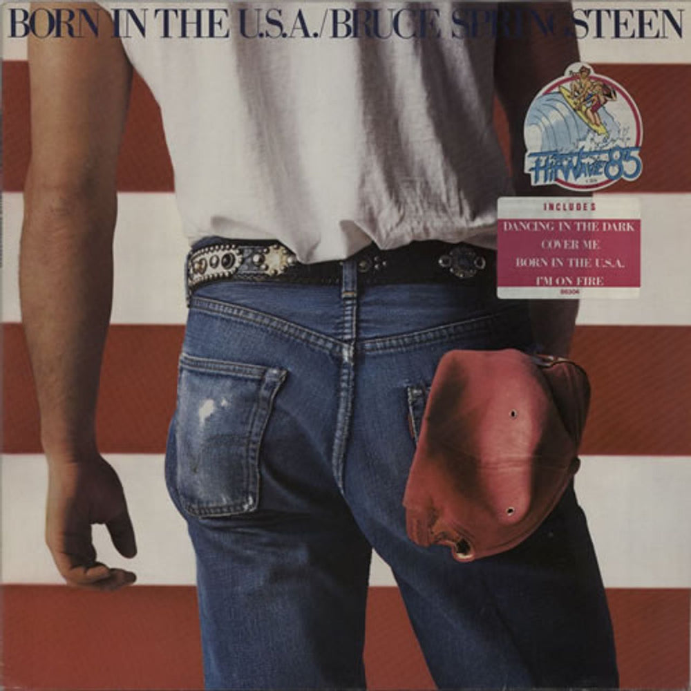 Bruce Springsteen Born In The U.S.A. - Hype Stickers Dutch vinyl LP album (LP record) 86304