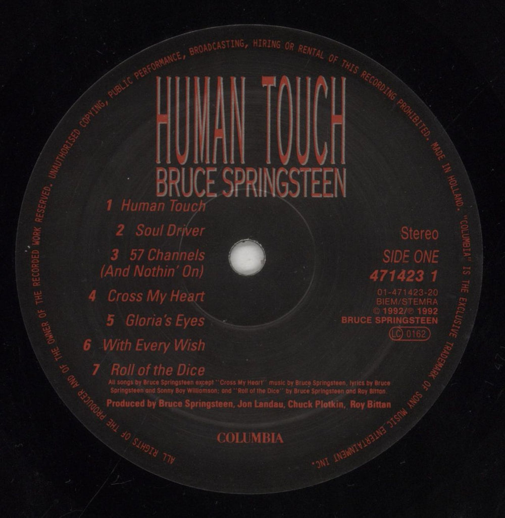 Bruce Springsteen Human Touch - EX Dutch vinyl LP album (LP record) SPRLPHU742395