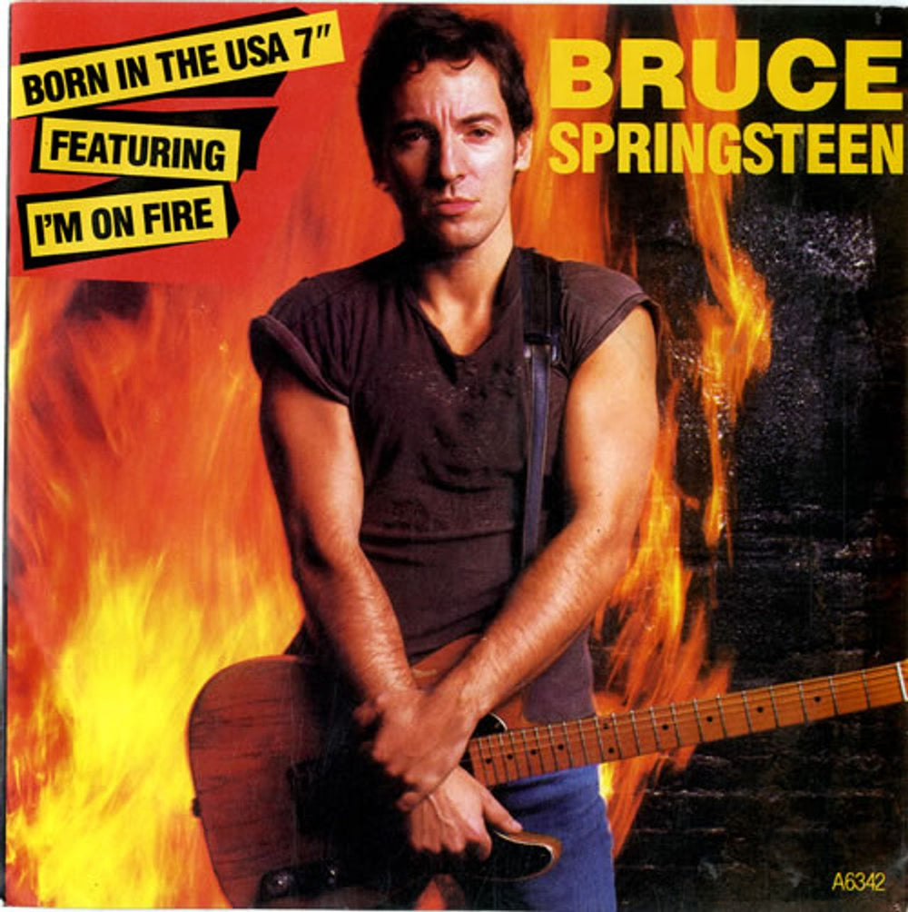 Bruce Springsteen I'm On Fire - Paper Sleeve UK 7" vinyl single (7 inch record / 45) A6342