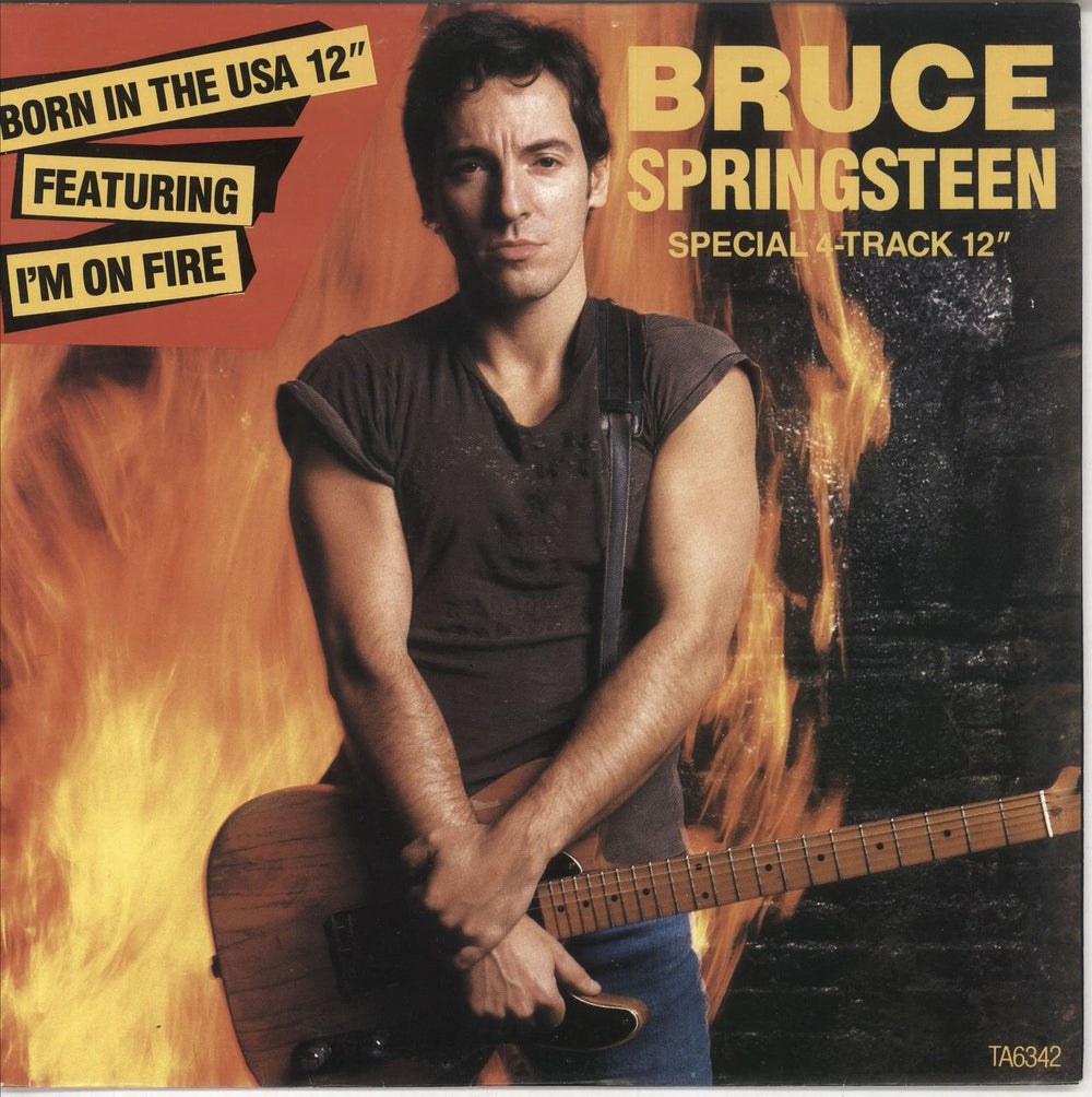 Bruce Springsteen I'm On Fire UK 12" vinyl single (12 inch record / Maxi-single) TA6342