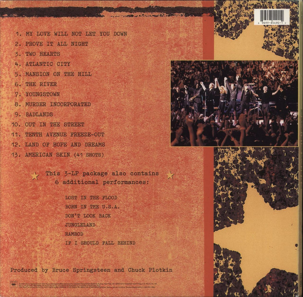 Bruce Springsteen Live In New York City US 3-LP vinyl record set (Triple LP Album) 696998549012