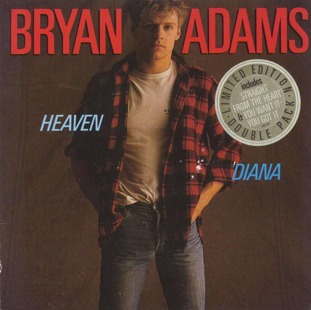 Bryan Adams Heaven - Double Pack - Hype Sticker UK 7" vinyl single (7 inch record / 45) AM256