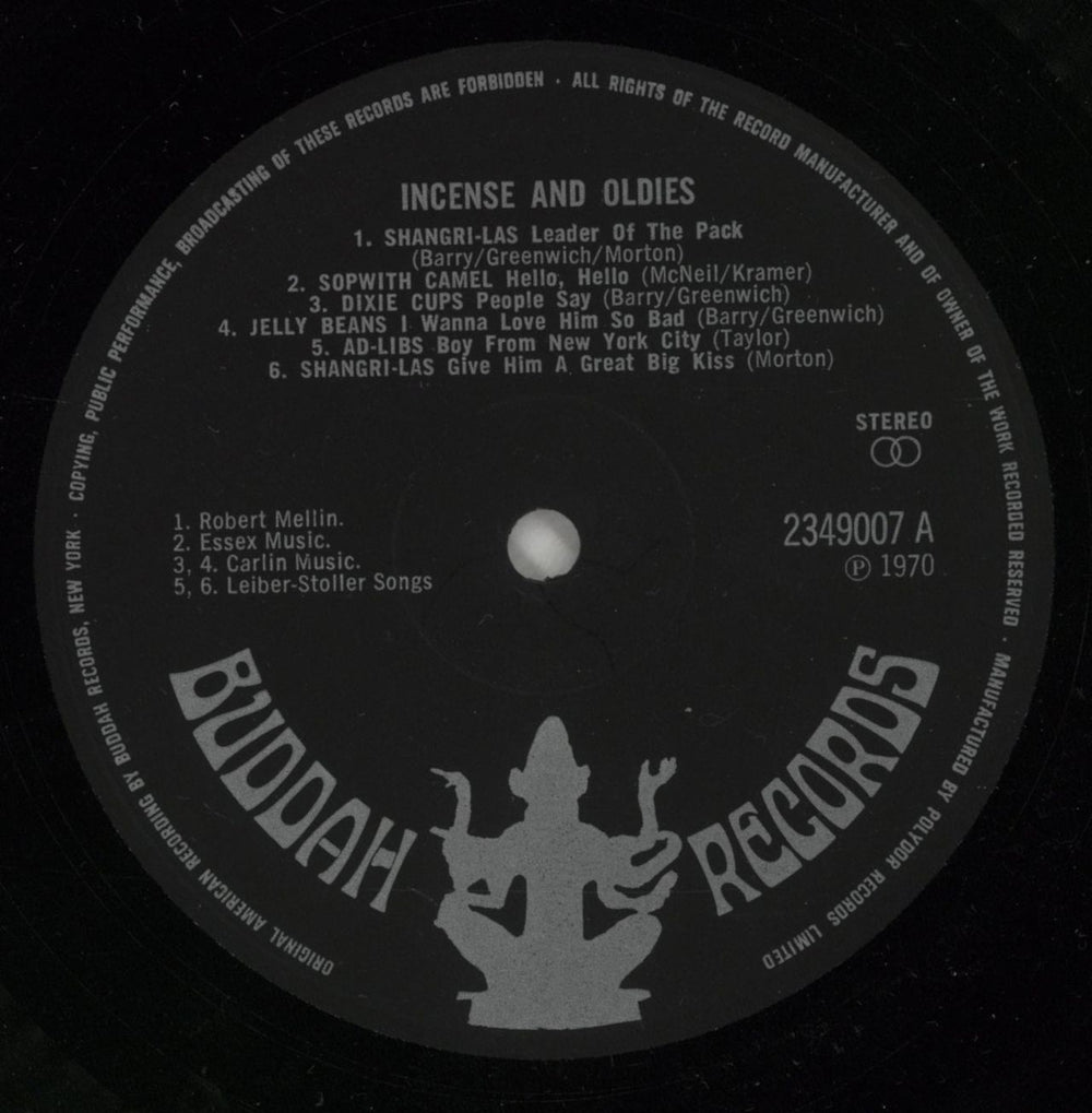 Buddah Incense And Oldies UK vinyl LP album (LP record) I1GLPIN492024