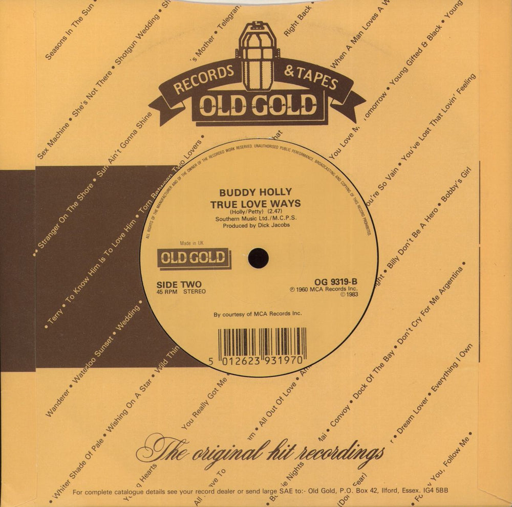 Buddy Holly Rave On UK 7" vinyl single (7 inch record / 45) 5012623931970