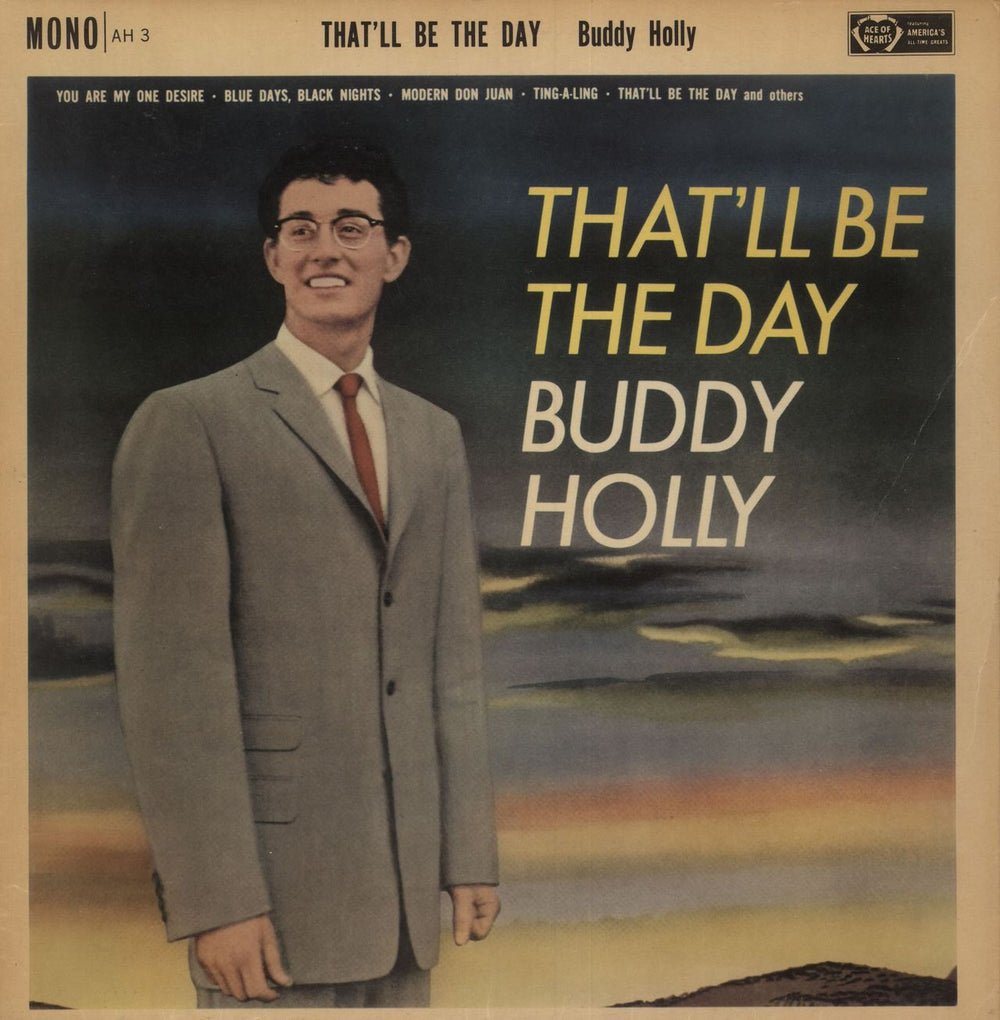 Buddy Holly That'll Be The Day - 1st UK vinyl LP album (LP record) AH3