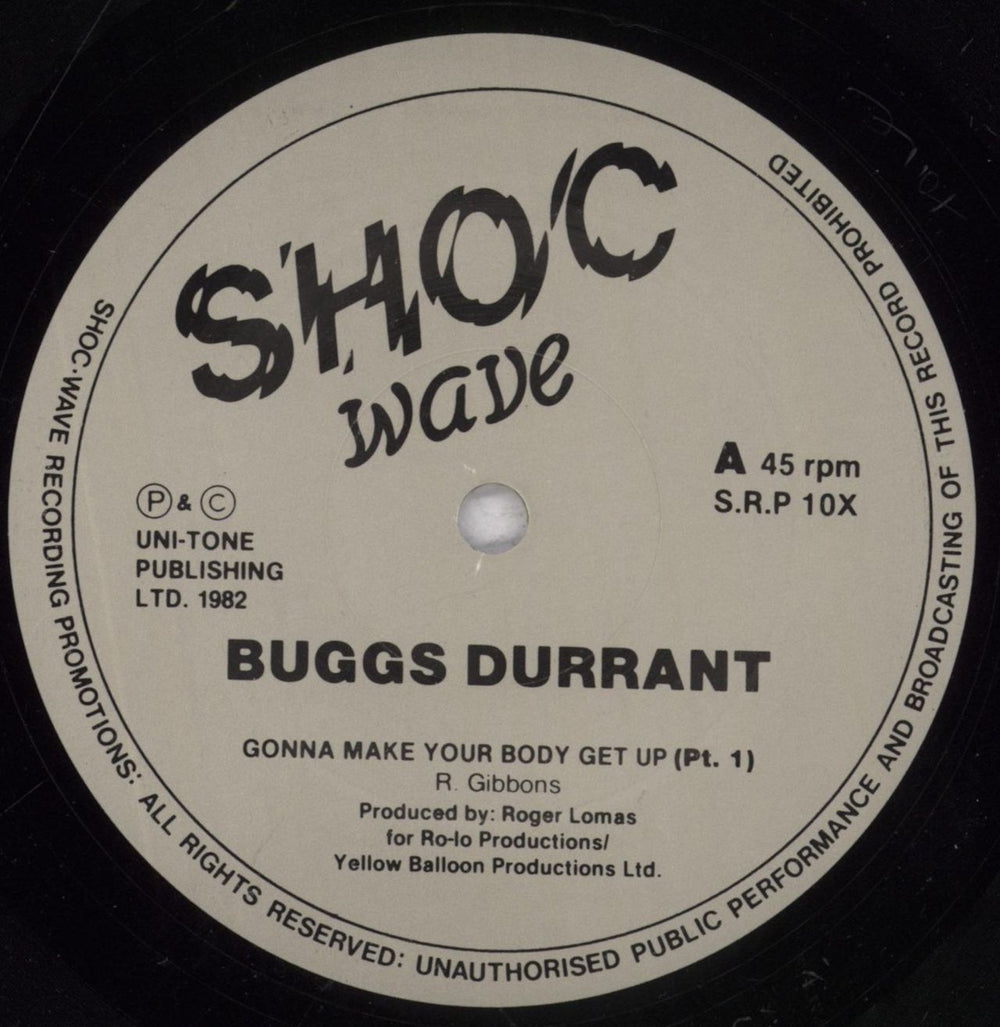 Buggs Durrant Gonna Make Your Body Get Up UK 12" vinyl single (12 inch record / Maxi-single) 7VJ12GO839531