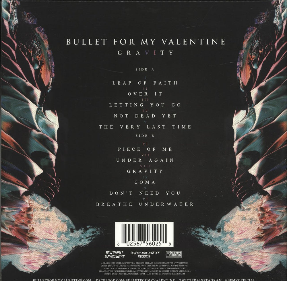 Bullet For My Valentine Gravity - Pink & Blue - Sealed UK vinyl LP album (LP record) 602567560258