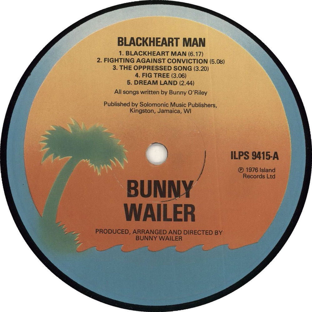 Bunny Wailer Blackheart Man - 1st UK vinyl LP album (LP record) BW8LPBL566762