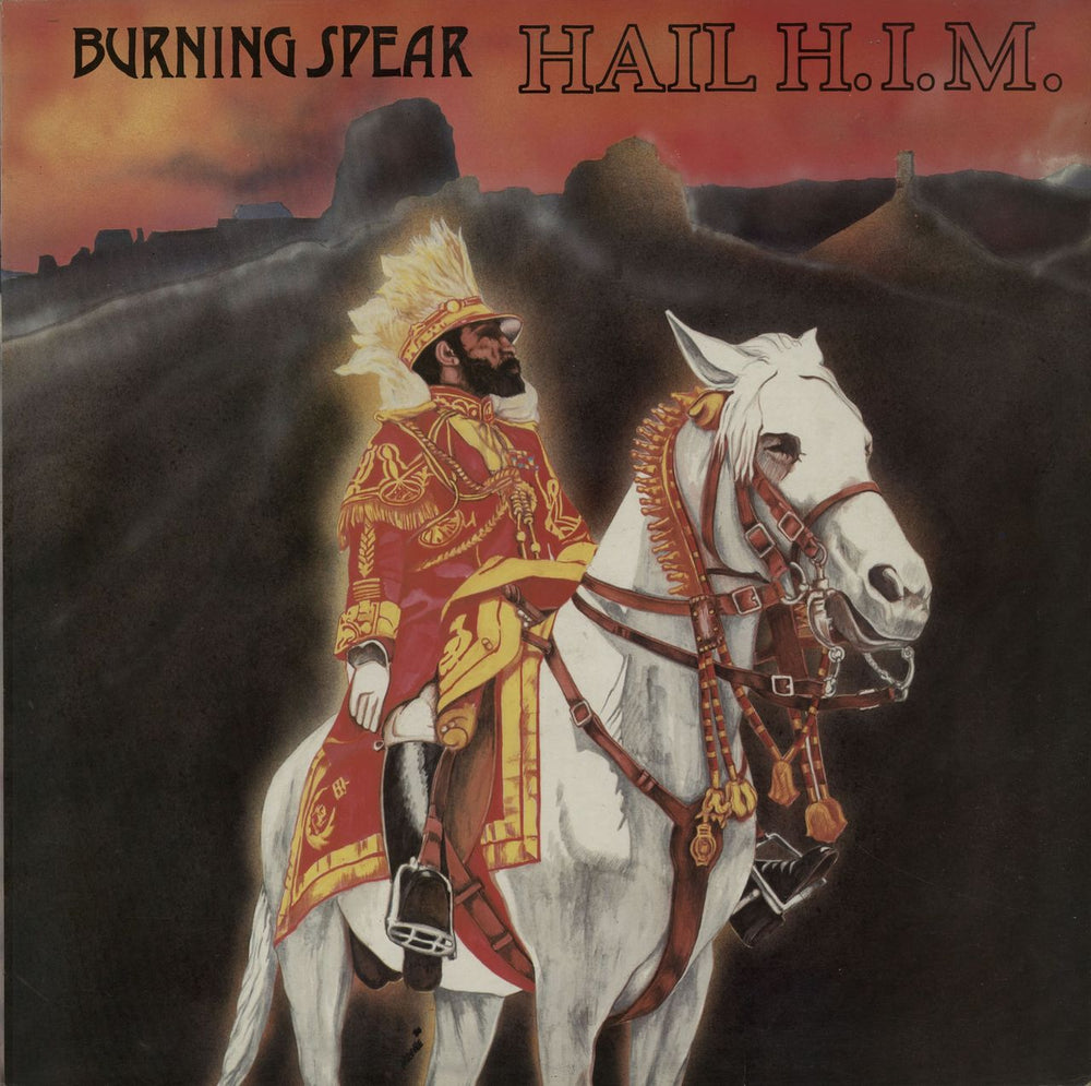 Burning Spear Hail H.I.M. UK vinyl LP album (LP record) RDC2003