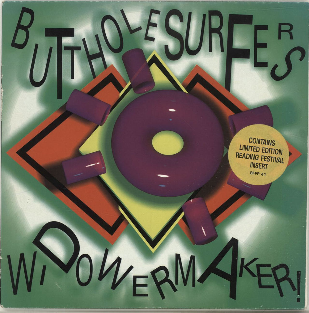 Butthole Surfers Widowermaker! EP + Insert UK 10" vinyl single (10 inch record) BFFP41