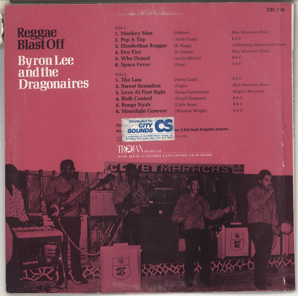 Byron Lee And The Dragonaires Reggae Blast Off UK vinyl LP album (LP record)