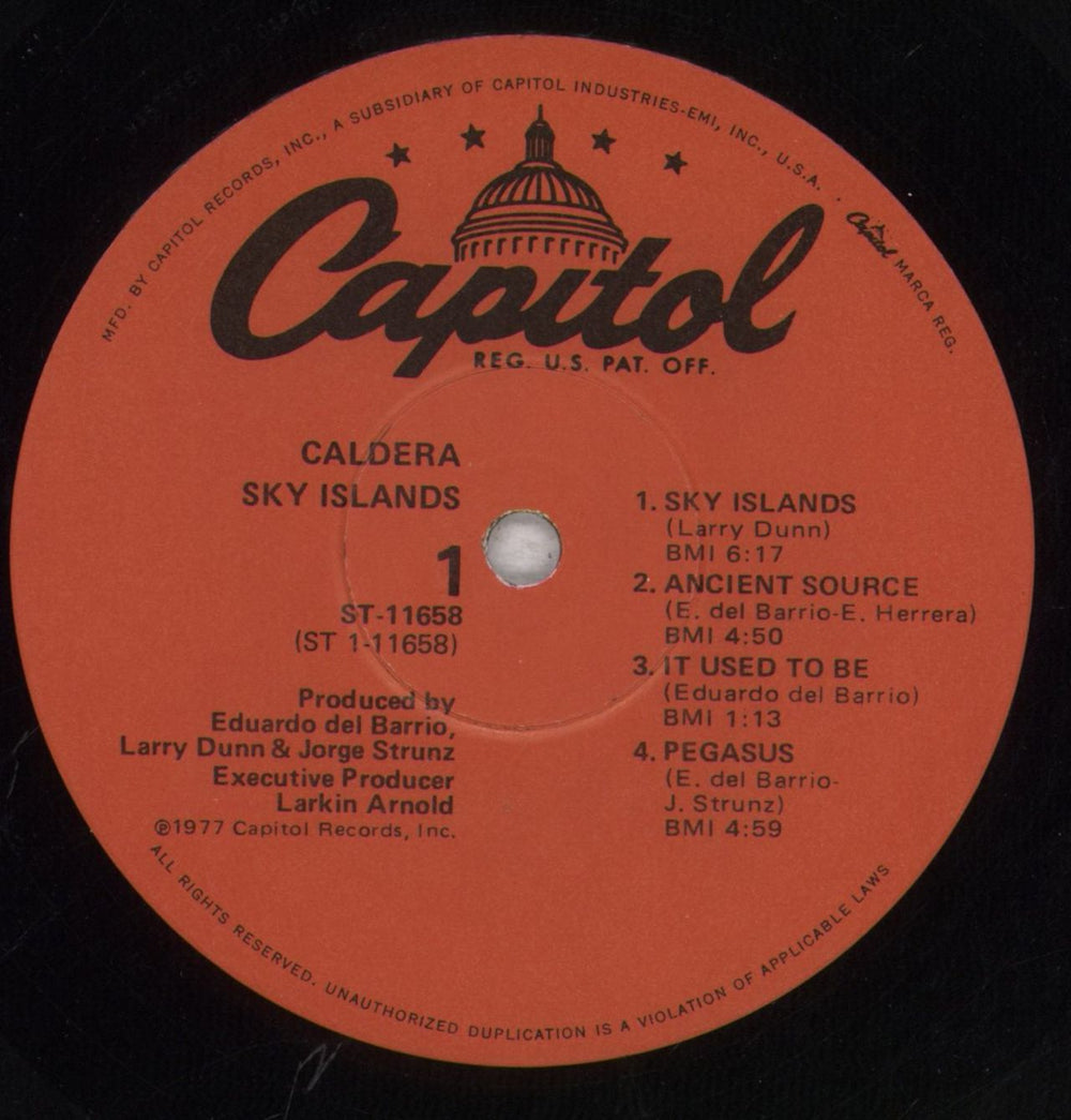 Caldera (70s) Sky Islands US vinyl LP album (LP record) C6MLPSK847979