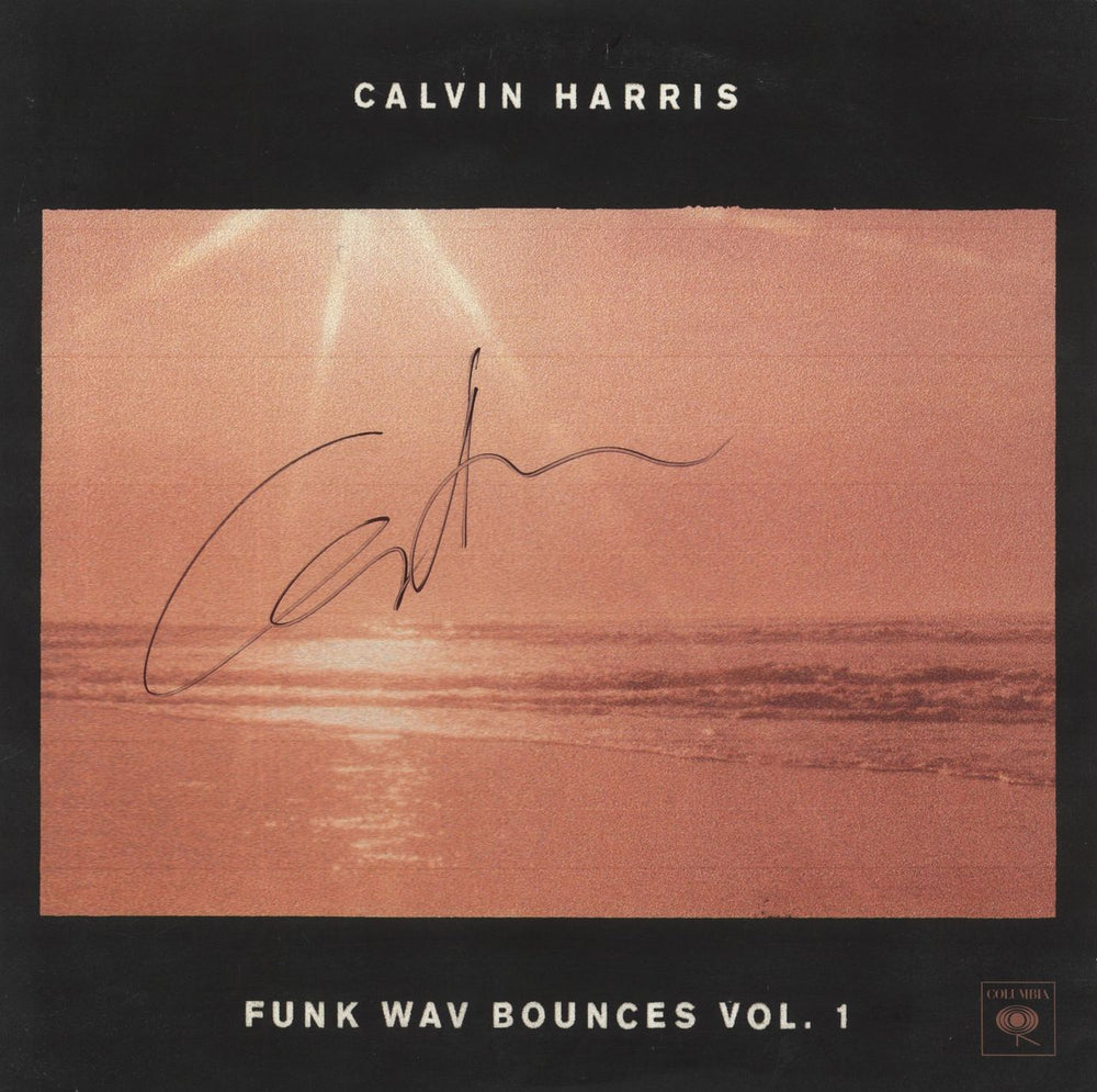 Calvin Harris Funk Wav Bounces Vol. 1 - 1st - Autographed UK 2-LP 