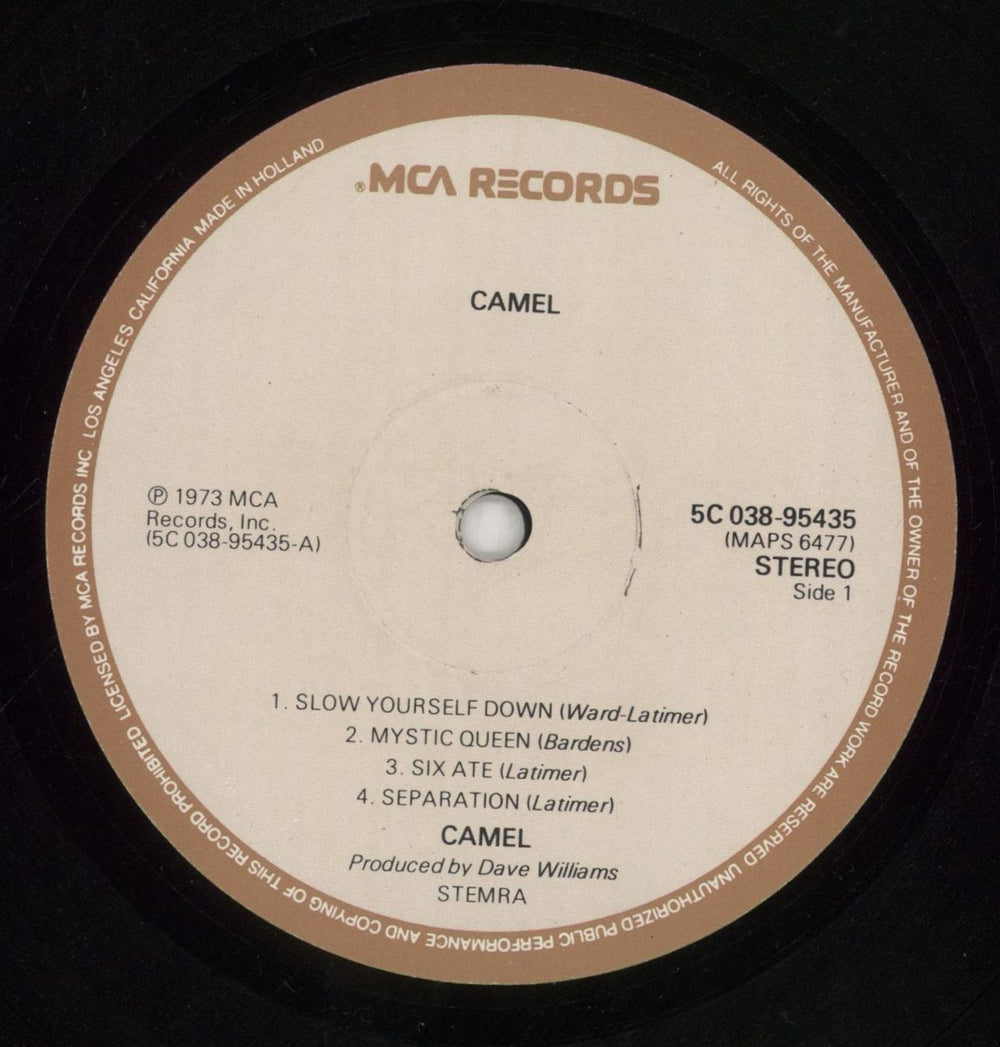 Camel Camel Dutch vinyl LP album (LP record) C-LLPCA854335