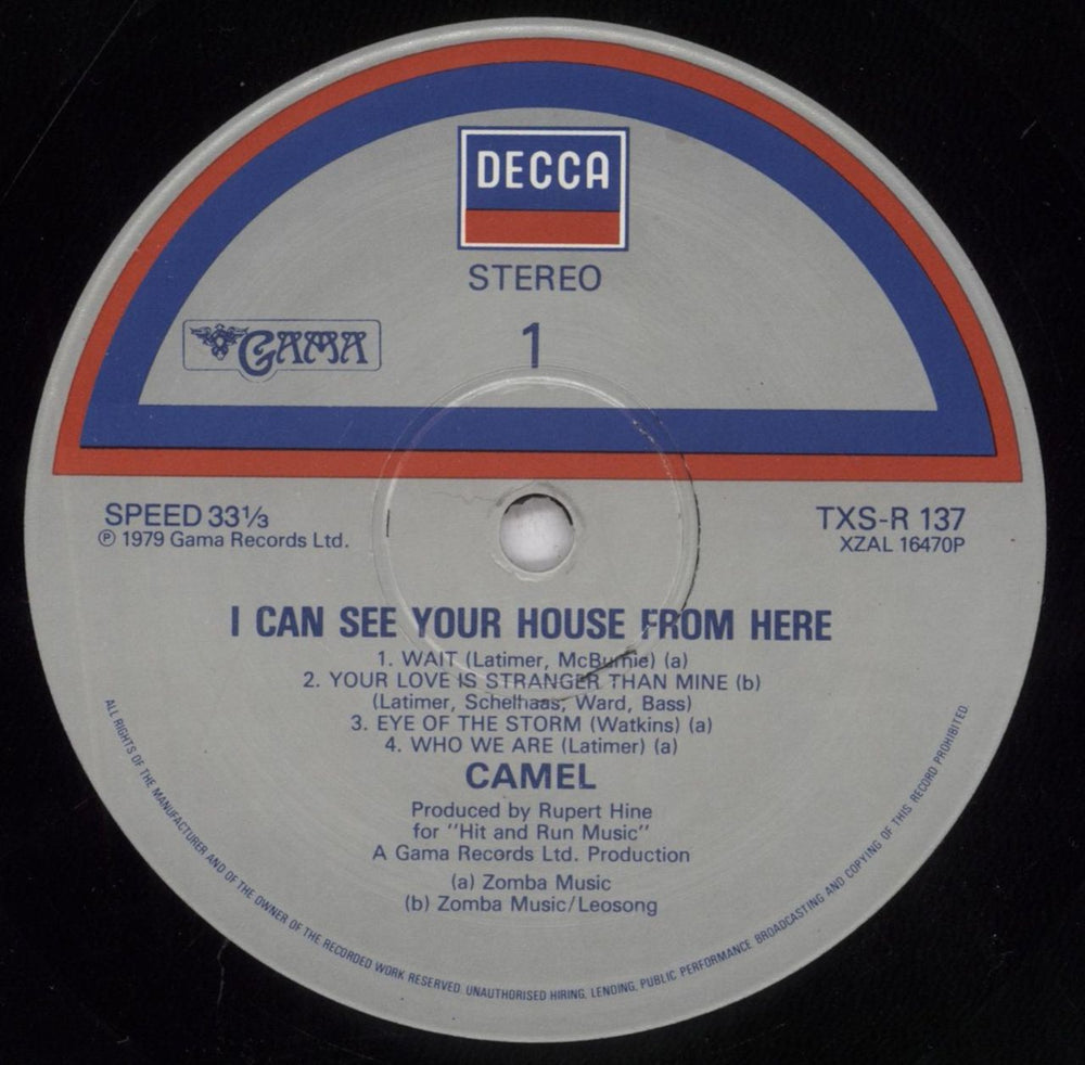 Camel I Can See Your House From Here - 2nd UK vinyl LP album (LP record) C-LLPIC835981