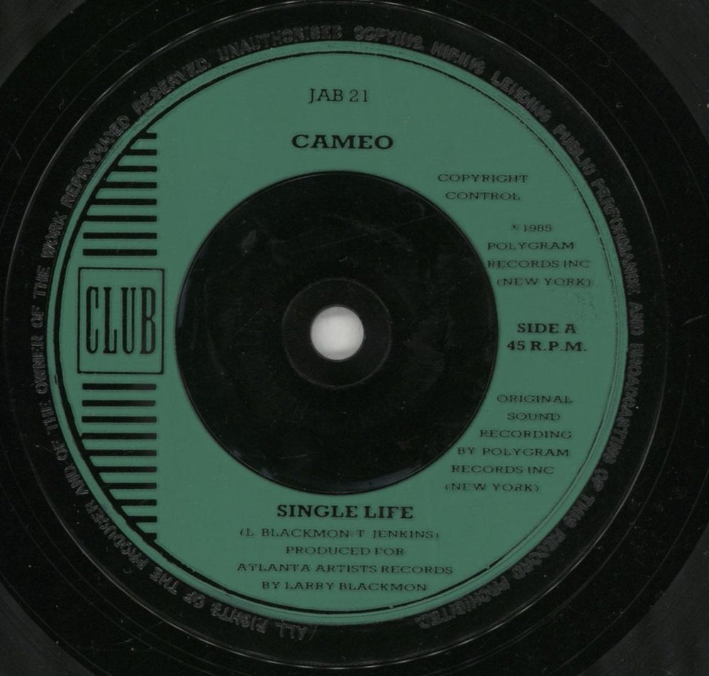 Cameo Single Life UK 7" vinyl single (7 inch record / 45) CMO07SI303144
