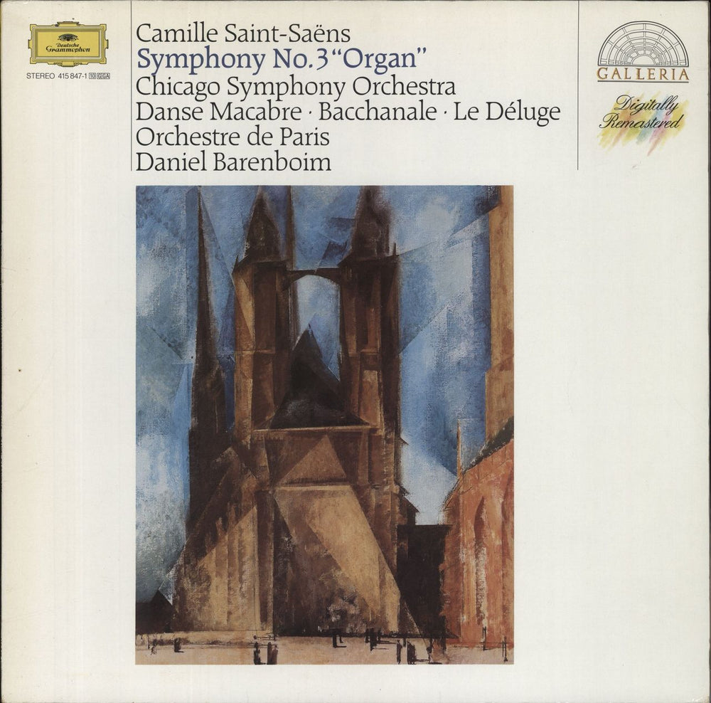 Camille Saint-Saëns Symphony No. 3 'Organ' Danse Macabre, Bacchanale & Le Deluge German vinyl LP album (LP record) 415847-1