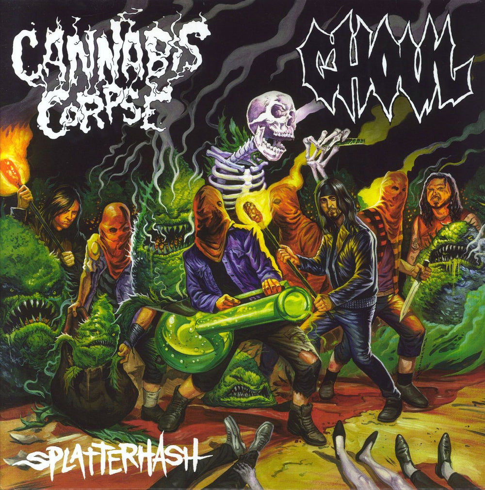 Cannabis Corpse Splatterhash - Orange Vinyl US 12" vinyl single (12 inch record / Maxi-single) TC72