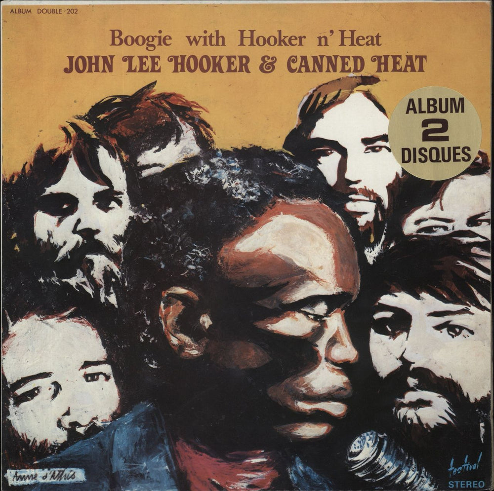 Canned Heat & John Lee Hooker Boogie With Hooker N' Heat French 2-LP vinyl record set (Double LP Album) ALBUM202