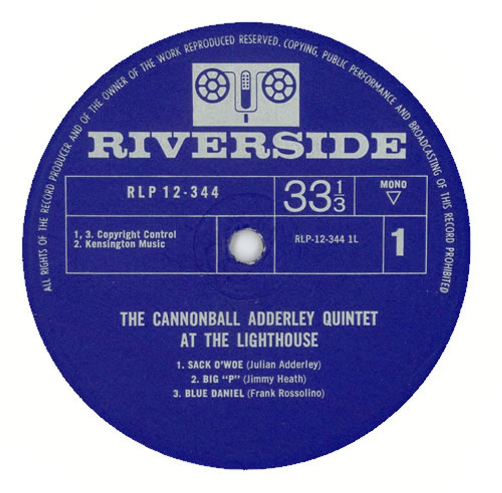 Cannonball Adderley At The Lighthouse UK vinyl LP album (LP record) ERLLPAT468184