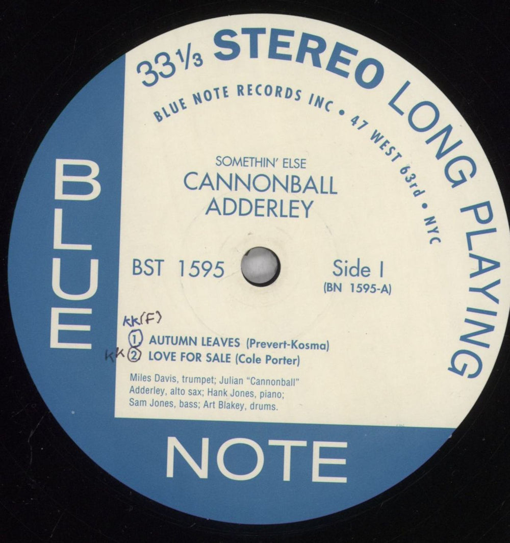 Cannonball Adderley Somethin' Else - 180gm - EX US vinyl LP album (LP record) ERLLPSO834649