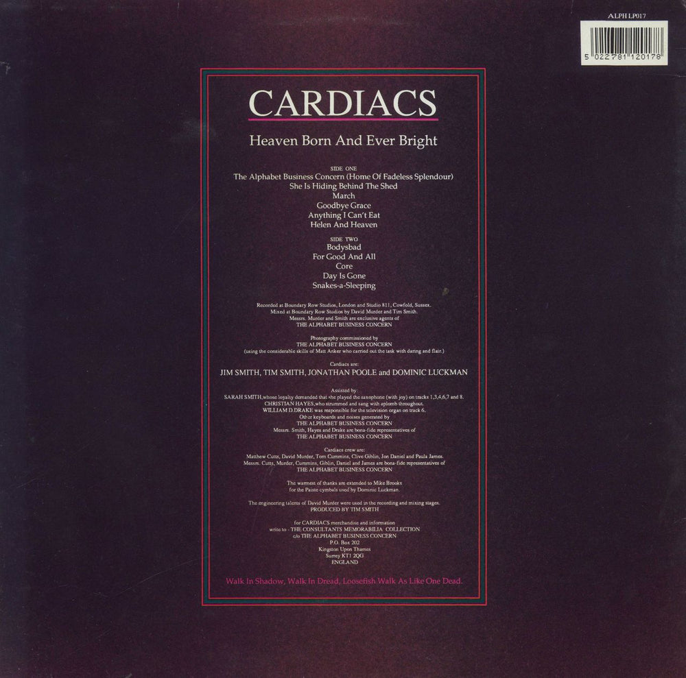 Cardiacs Heaven Born And Ever Bright UK vinyl LP album (LP record) 5022781120178