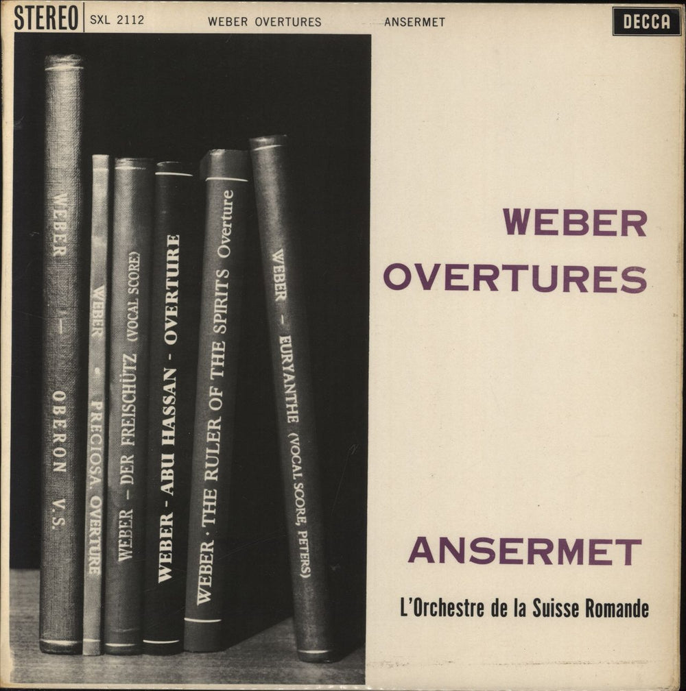 Carl Maria Von Weber Overtures UK vinyl LP album (LP record) SXL2112