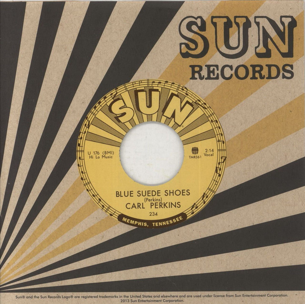 Carl Perkins (R&R) Blue Suede Shoes US 7" vinyl single (7 inch record / 45) TMR361