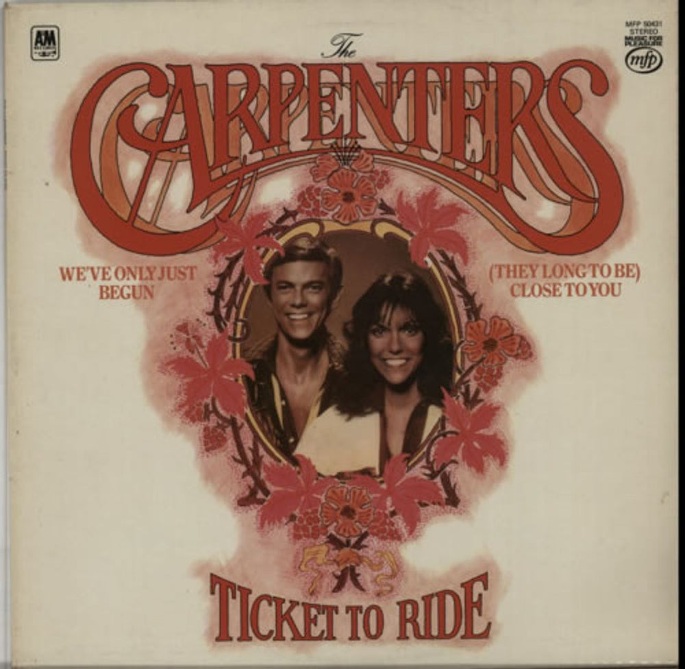 Carpenters Ticket To Ride UK vinyl LP album (LP record) MFP50431