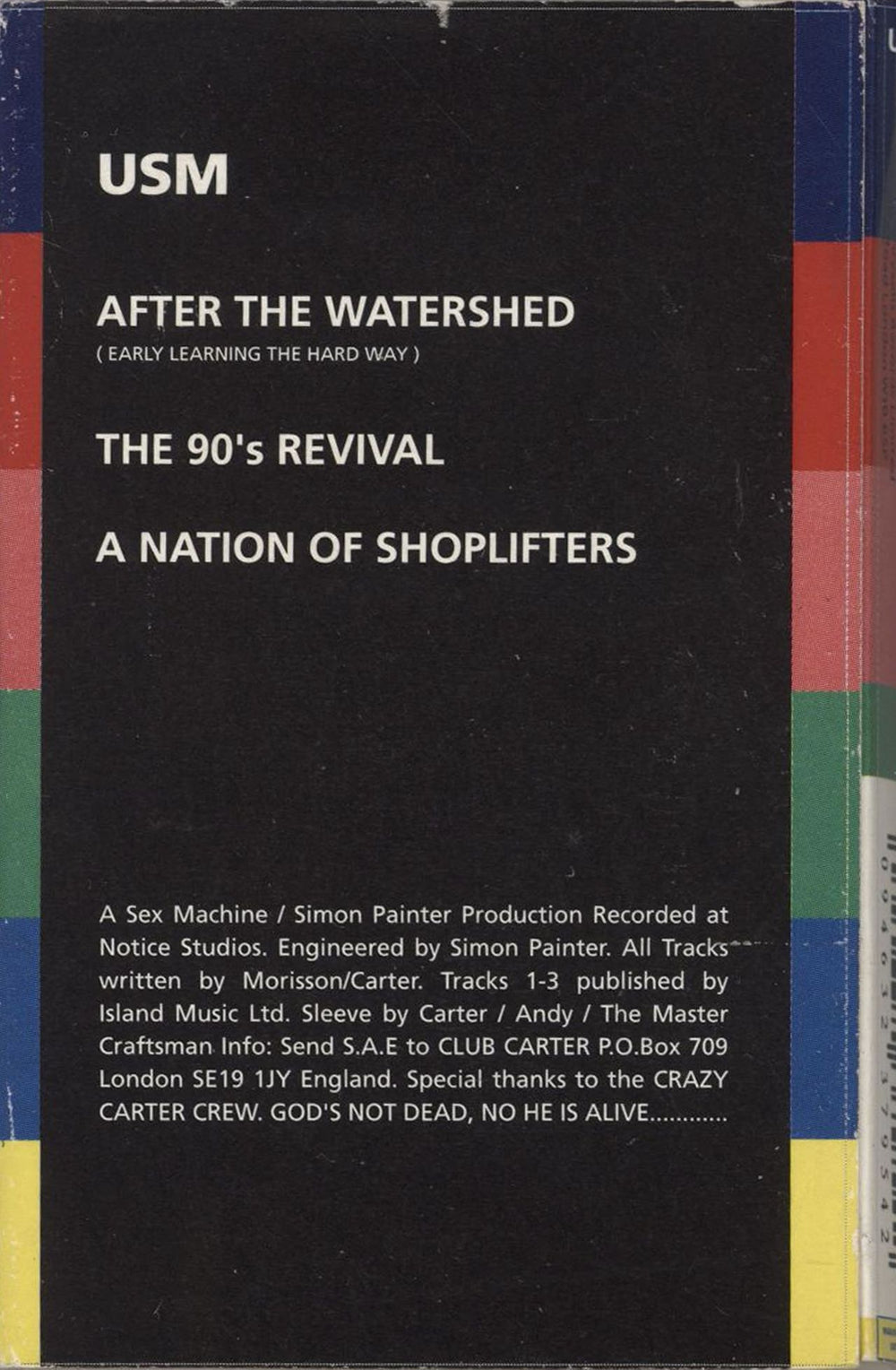 Carter USM After The Watershed UK cassette single 094632379542