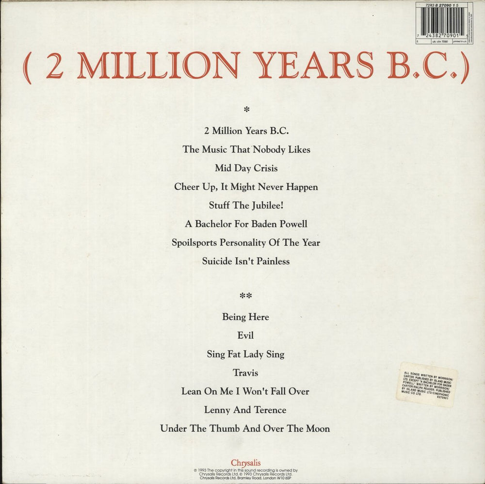 Carter USM Post Historic Monsters - EX UK vinyl LP album (LP record) 724382709015