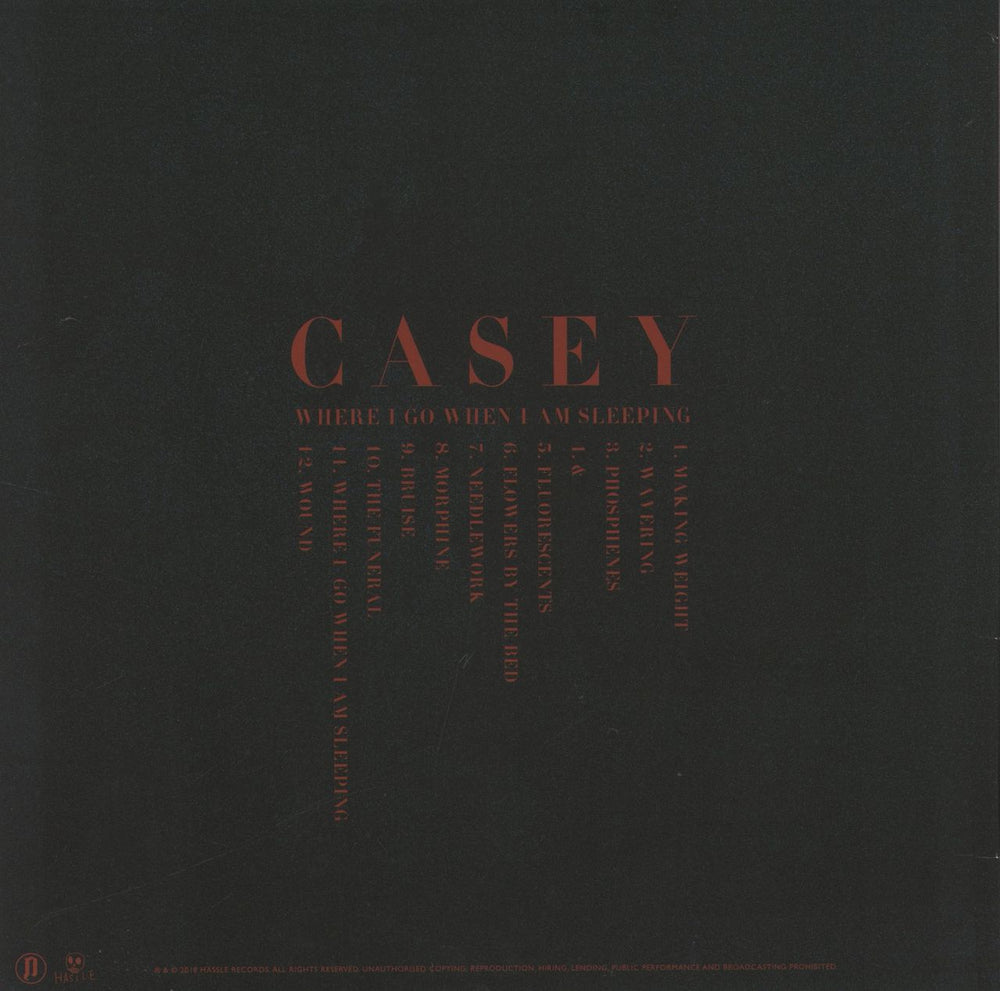 Casey Where I Go When I Am Sleeping - Transparent Orange Vinyl UK vinyl LP album (LP record)