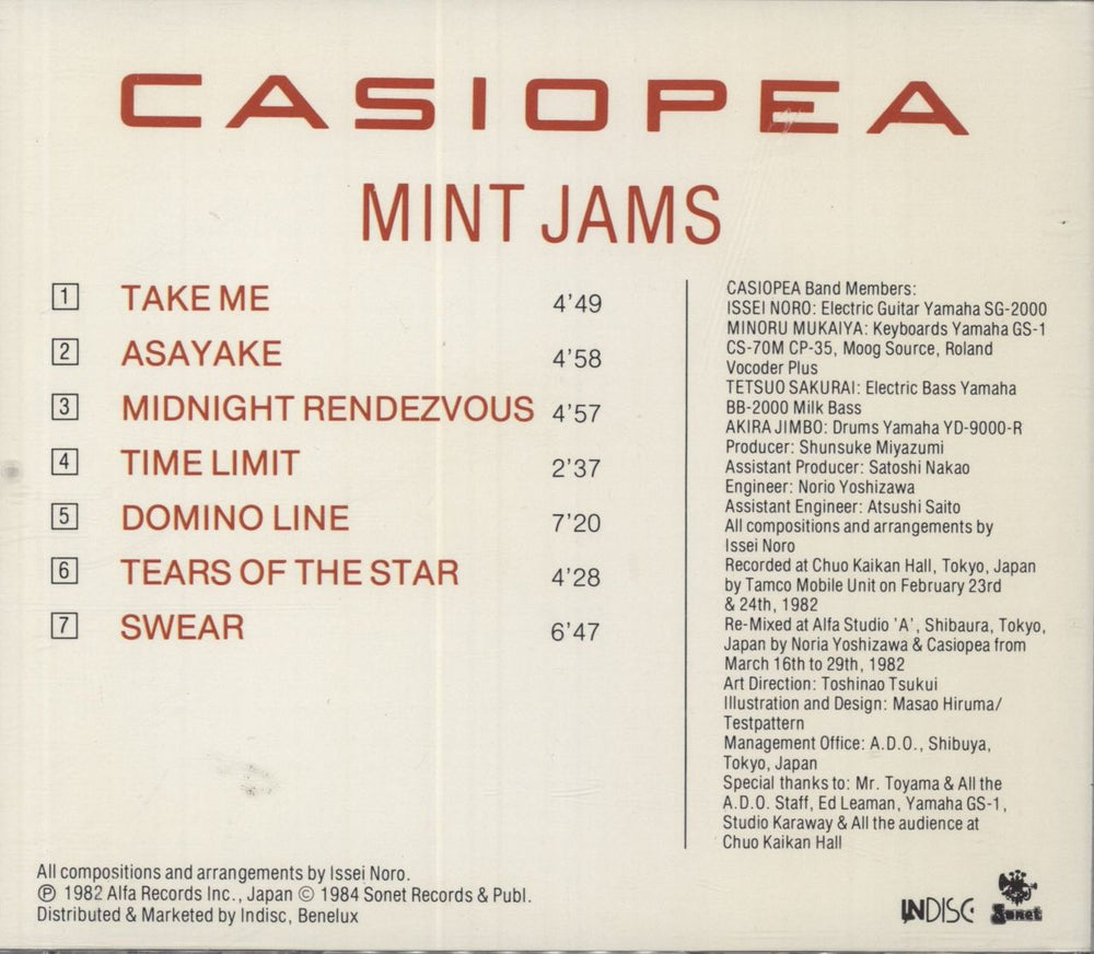 Casiopea Mint Jams Austrian CD album (CDLP)