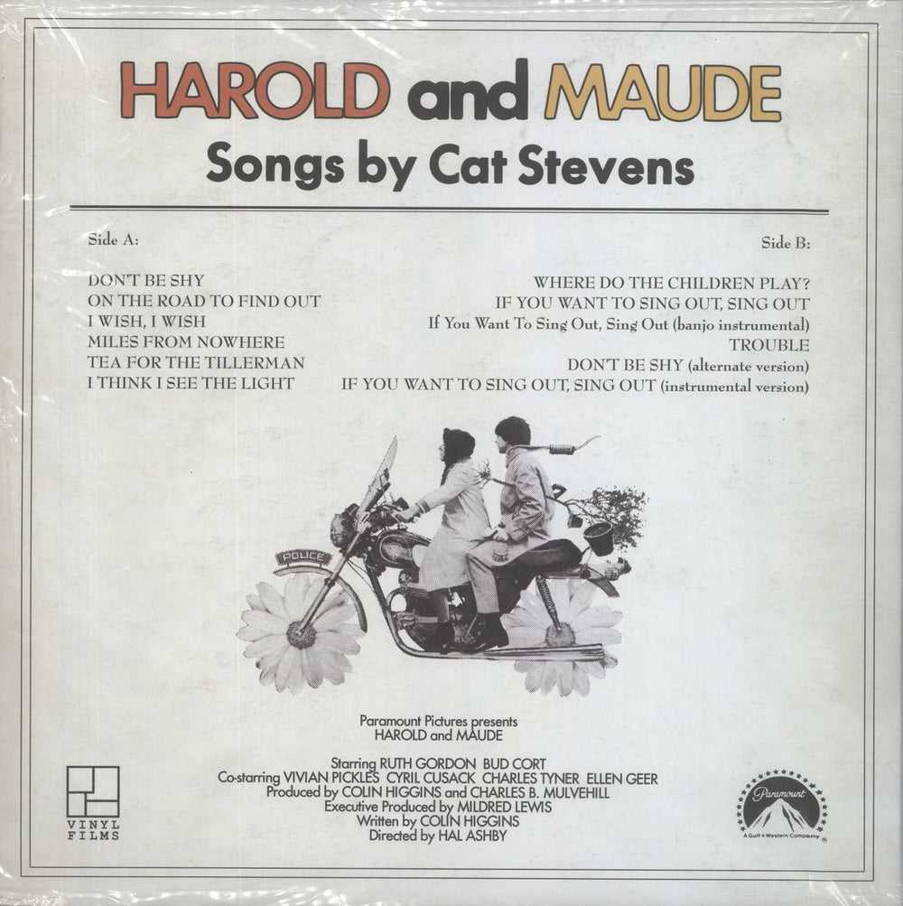 Cat Stevens Harold And Maude - Translucent Blue - Sealed US vinyl LP album (LP record)