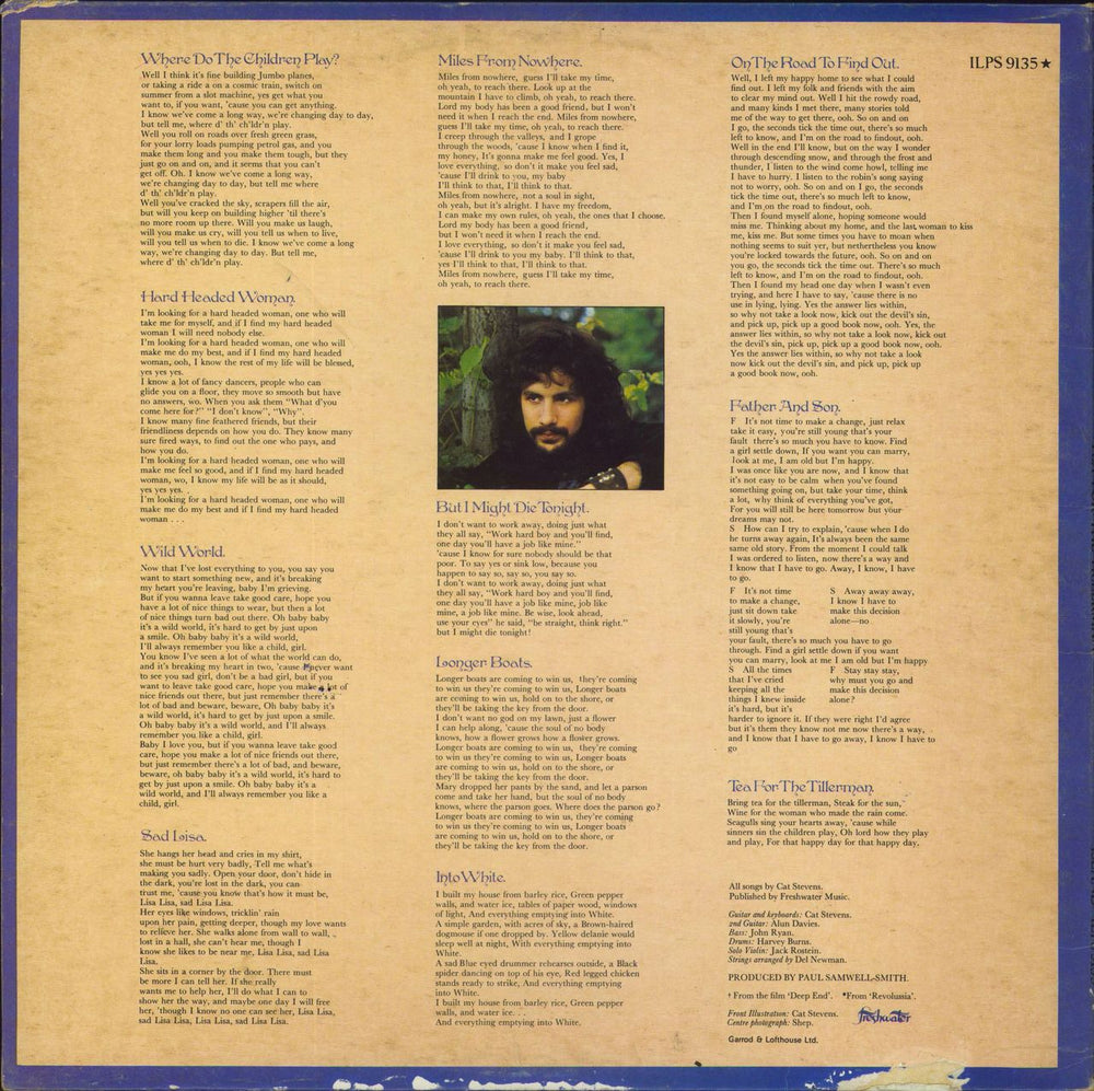 Cat Stevens Tea For The Tillerman - 4th UK vinyl LP album (LP record)