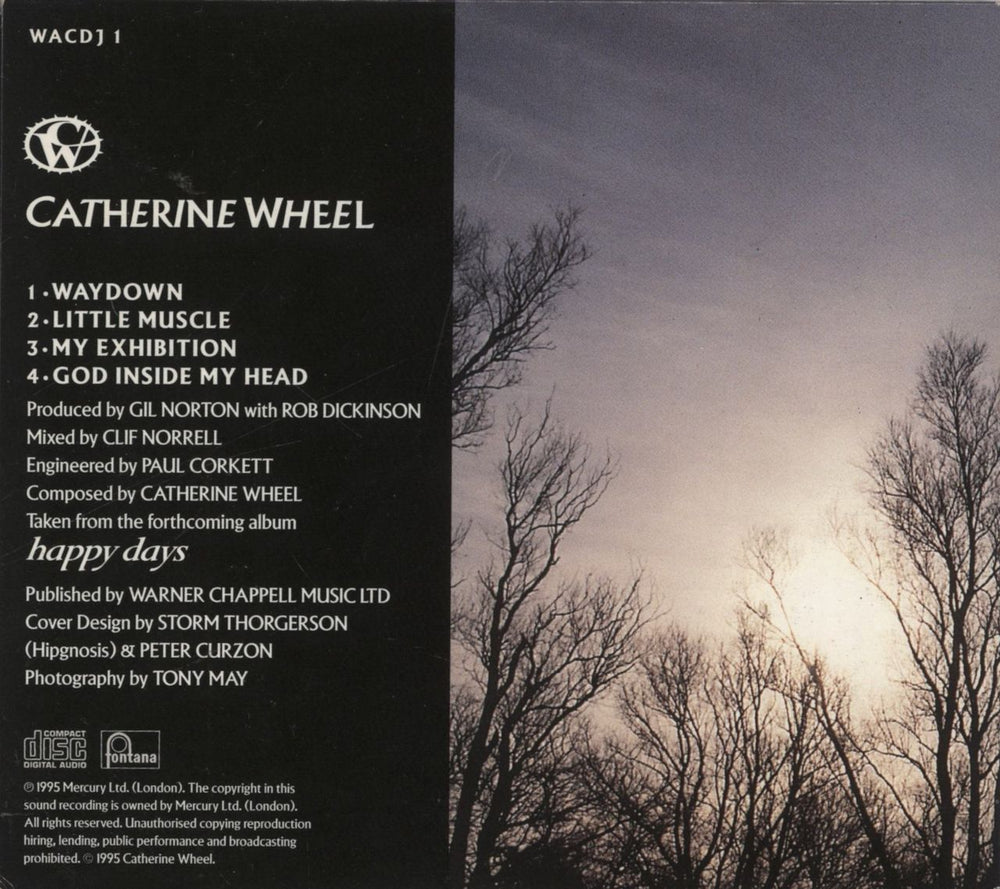 Catherine Wheel Four From Happy Days UK Promo CD single (CD5 / 5")