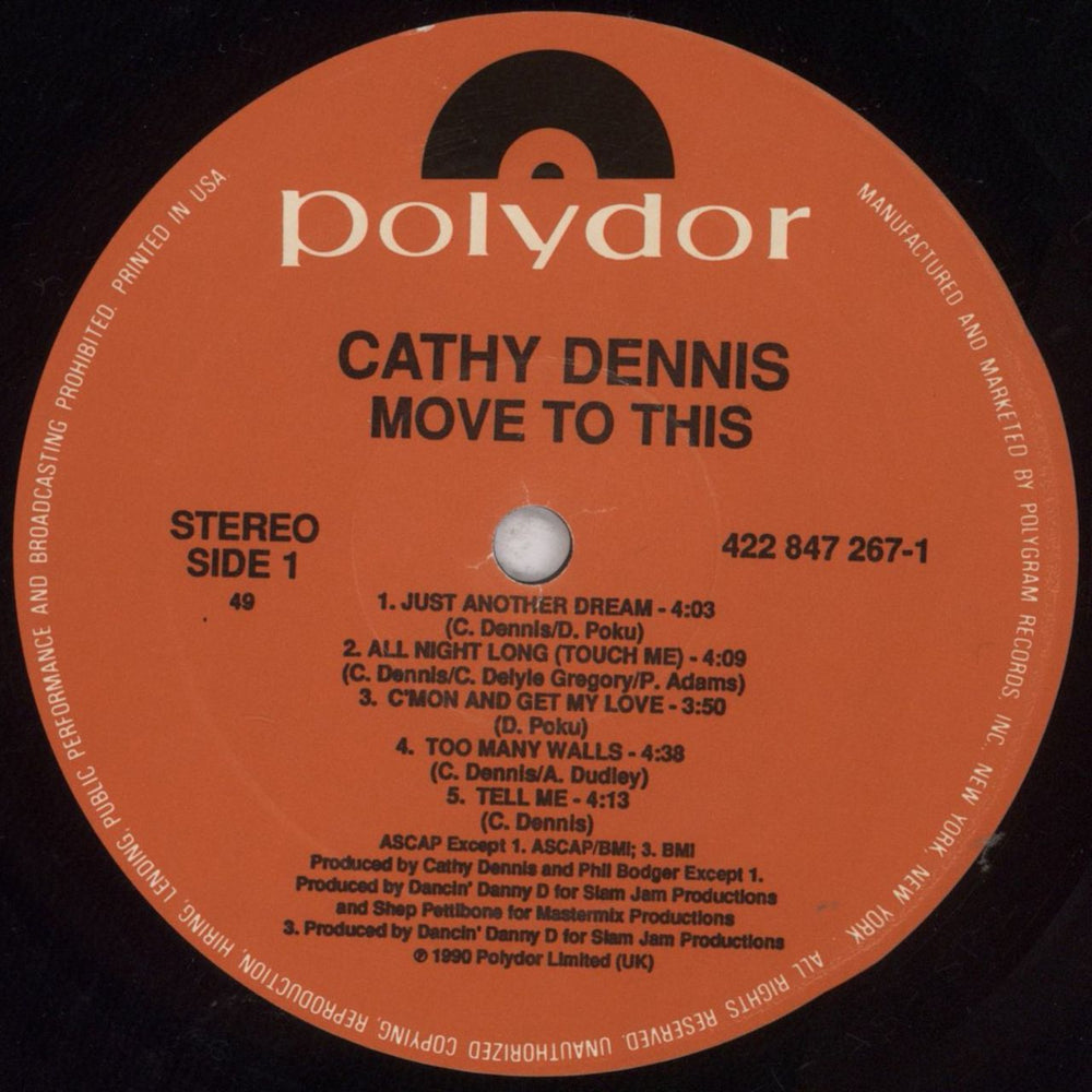 Cathy Dennis Move To This UK vinyl LP album (LP record) DENLPMO848448