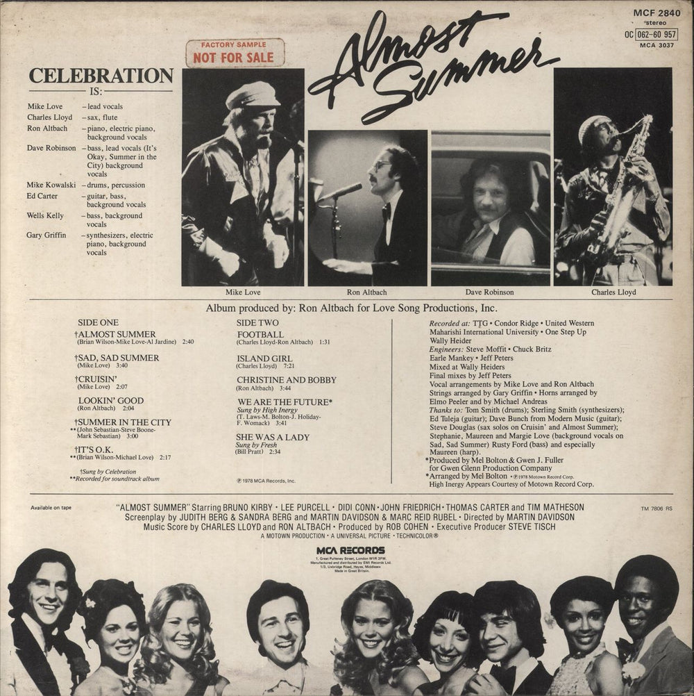 Celebration (BBO) Almost Summer UK vinyl LP album (LP record)