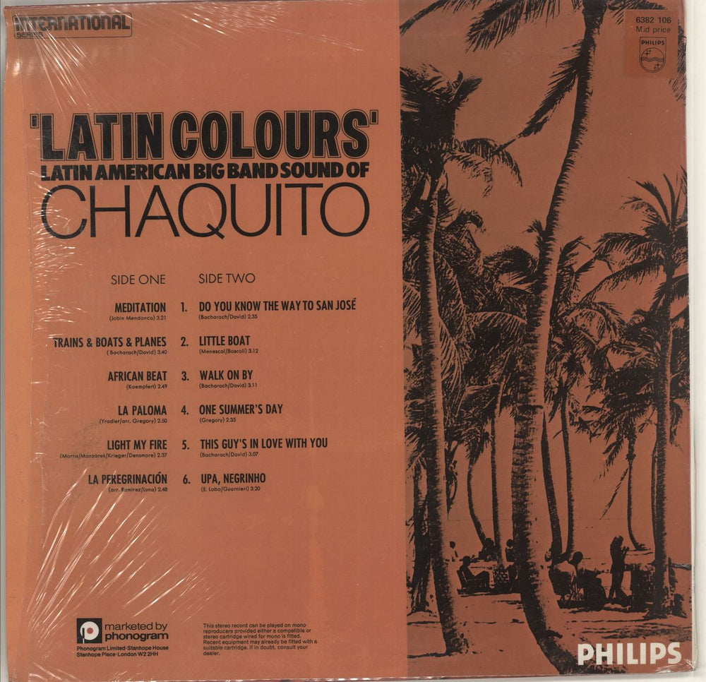 Chaquito Latin Colours UK vinyl LP album (LP record)