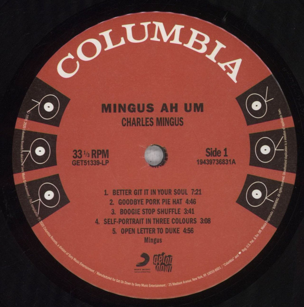 Charles Mingus Mingus Ah Um - RSD 2020 UK vinyl LP album (LP record) CA8LPMI847094