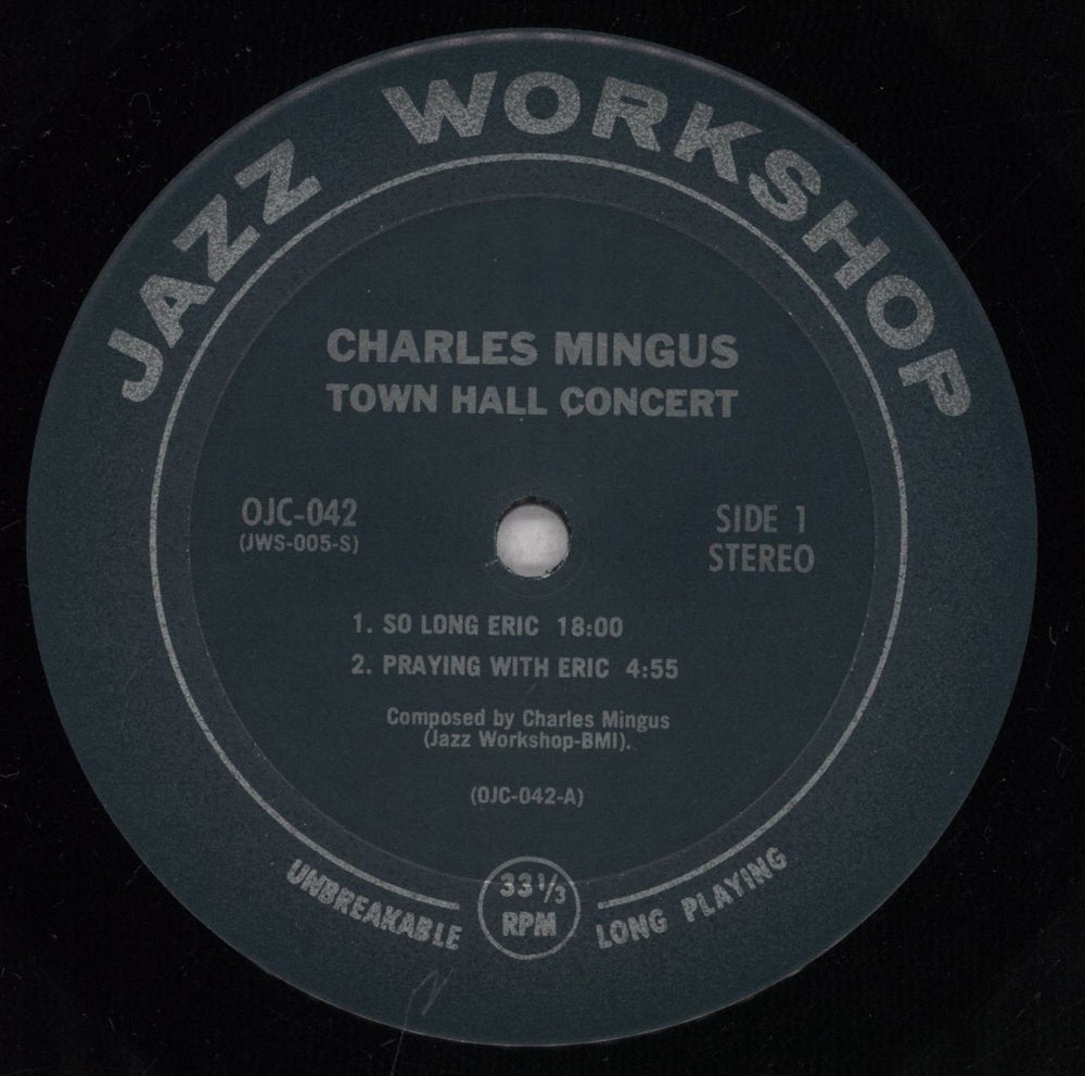 Charles Mingus Town Hall Concert + obi US vinyl LP album (LP record) CA8LPTO673135