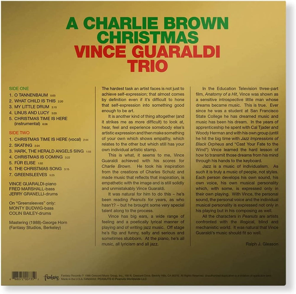 Charlie Brown (Peanuts) A Charlie Brown Christmas - Gold Foil Edition - Sealed UK vinyl LP album (LP record) 888072410282