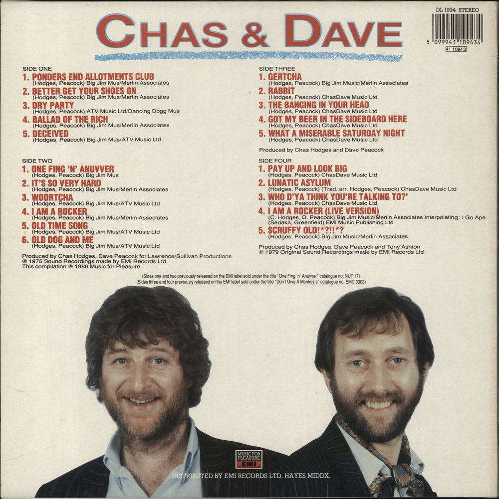 Chas & Dave Chas & Dave UK 2-LP vinyl record set (Double LP Album)