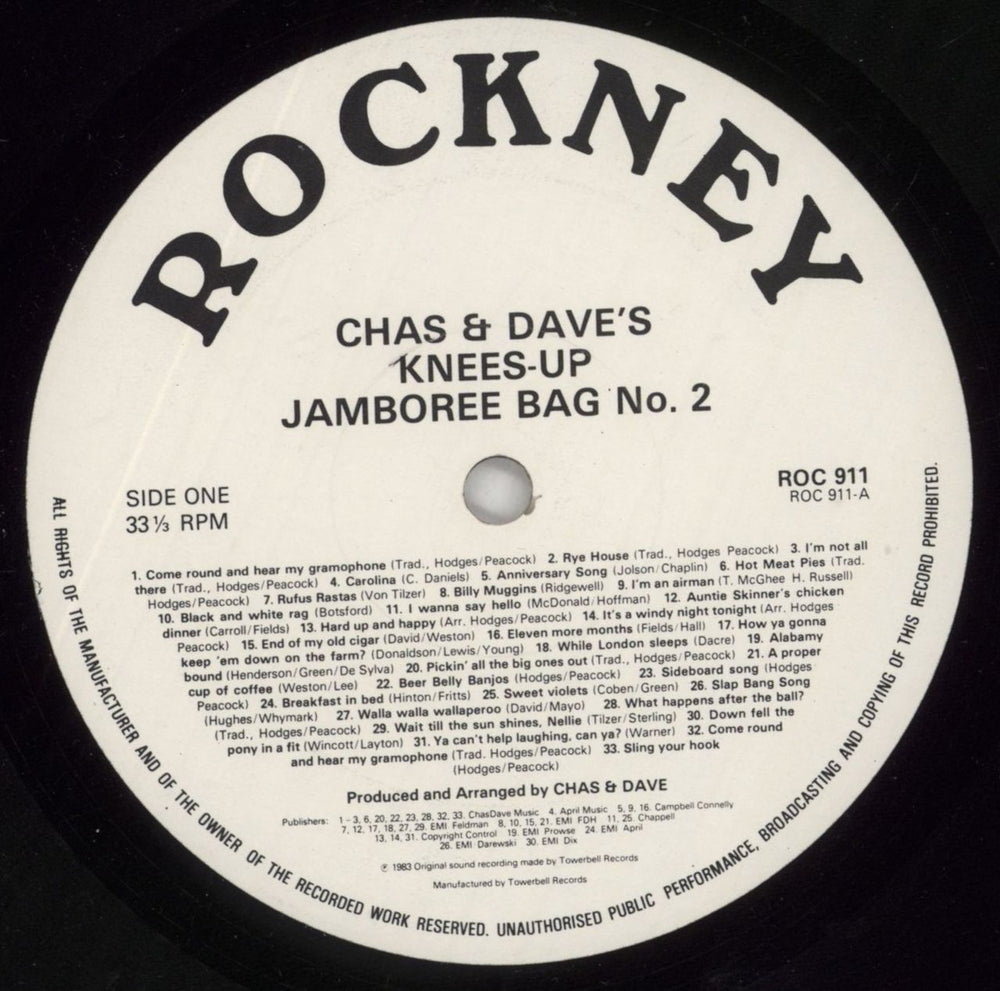 Chas & Dave Jamboree Bag No. 2 UK vinyl LP album (LP record) C+DLPJA860387