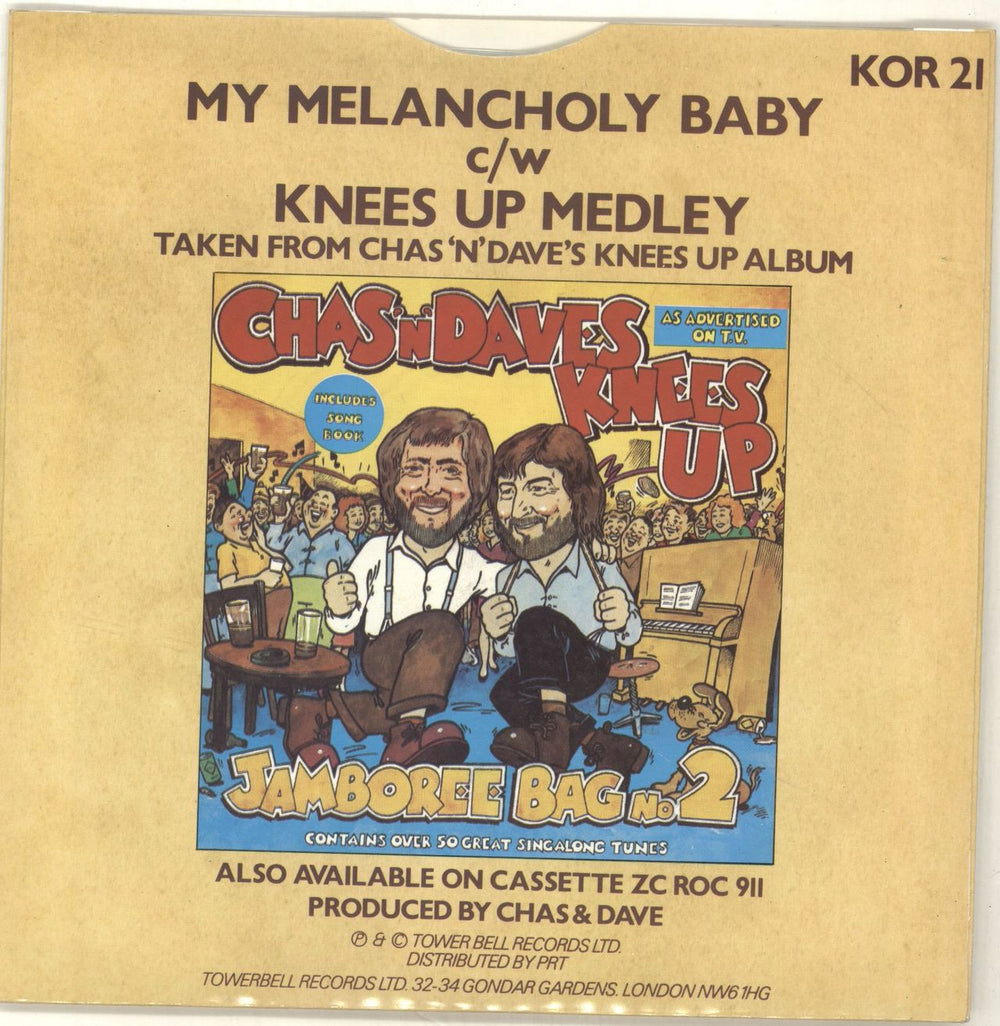 Chas & Dave My Melancholy Baby + p/s UK 7" vinyl single (7 inch record / 45)